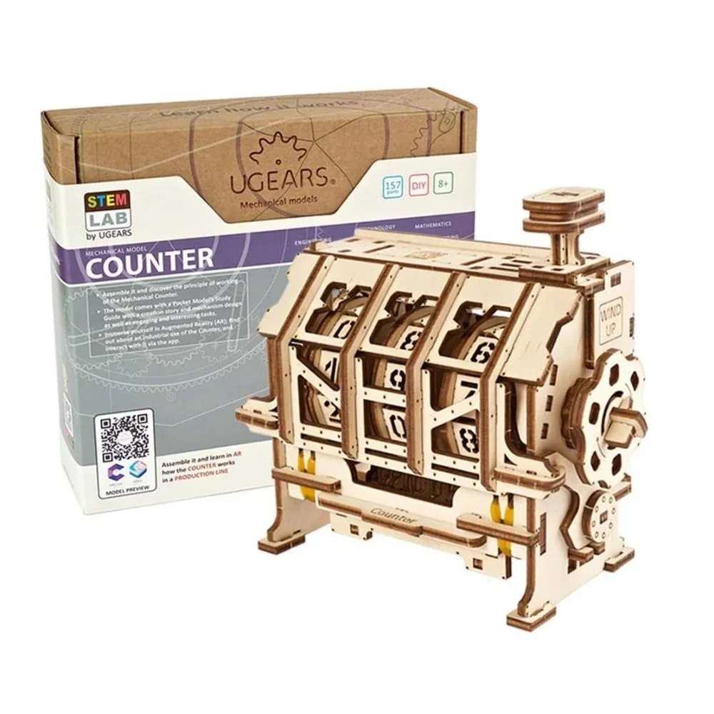 UGEARS STEM Lab 3D Puzzle Wood Model Kit Counter Wooden DIY Craft EASTER BASKET